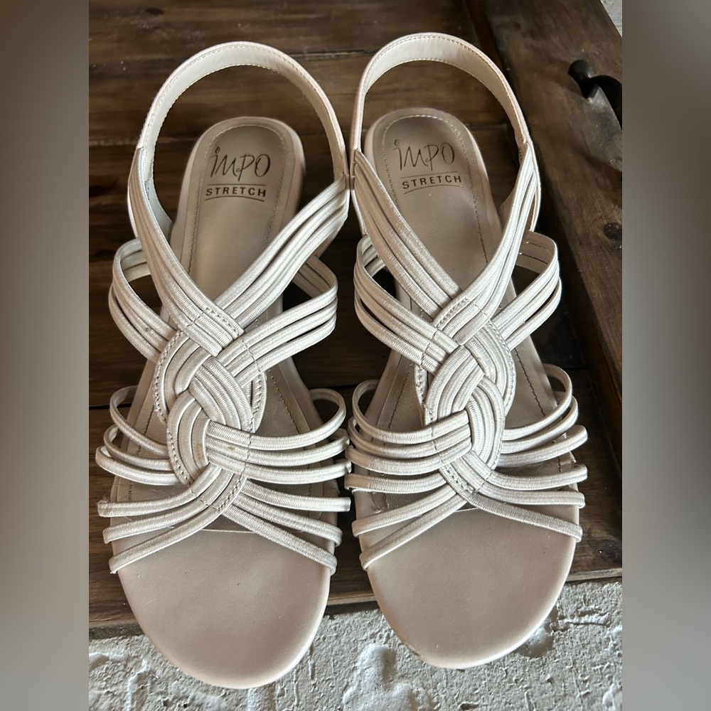 Size 9M Impo Women's Elegant Beige Sandals